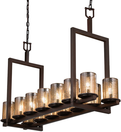 Justice Design Group - FSN-8769-10-MROR-DBRZ - Dakota 42" Chandelier