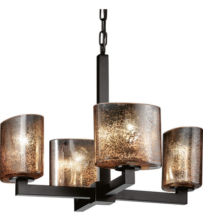 Justice Design Group - FSN-8829-30-MROR-MBLK - Modular 20" Chandelier