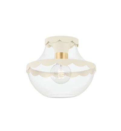 Mitzi - H668601-AGB/SCR - Alaina 10.5" Semi-Flush Mount