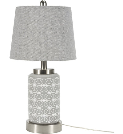 Nourison - 848783007393 - Patterned Concrete 21" Table Lamp