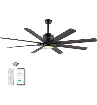 Jonathan Y - Octo 66" Ceiling Fan