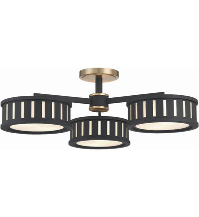 Crystorama - KEN-8300-VG-BF - Kendal 29.25" Semi Flush