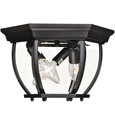 Meridian - M50059BK - Meridian 9" Outdoor Flush Mount