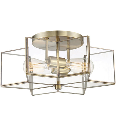 Meridian - M60021NB - Meridian 16" Semi-Flush Mount