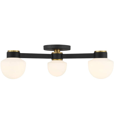 Meridian - M60079MBKNB - Meridian 30" Semi-Flush Mount