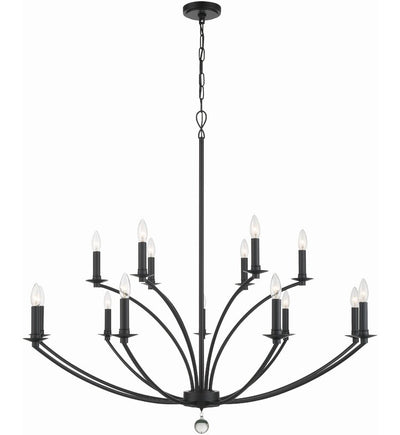 Crystorama - MIL-8015-BK - Mila 48" Chandelier