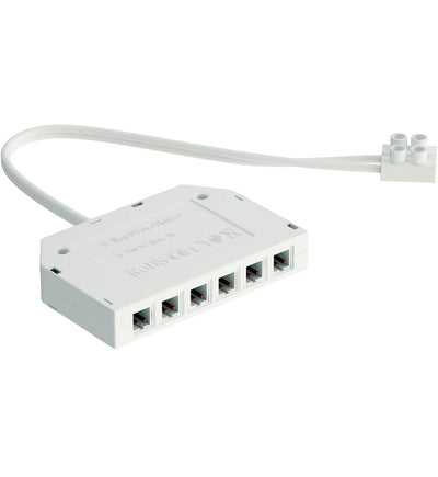 Maxim Lighting - MSC8924V6P-WT - 6 Port Hub for Low Voltage Plug Connection