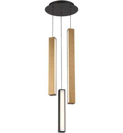 Modern Forms - PD-64803R-BK/AB-BK - Chaos 11.75" Pendant