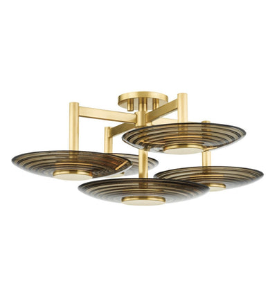 Hudson Valley - PI1892605-AGB - Griston 28" Semi-Flush Mount