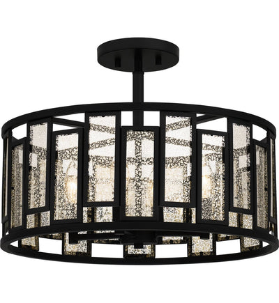 Quoizel - QSF5600MBK - Bankston 14.25" Semi-Flush Mount