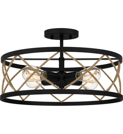 Quoizel - QSF5632MBK - Cedar Park 12" Flush Mount