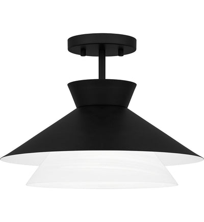 Quoizel - QSF6171MBK - Lionel 15" Semi-Flush Mount