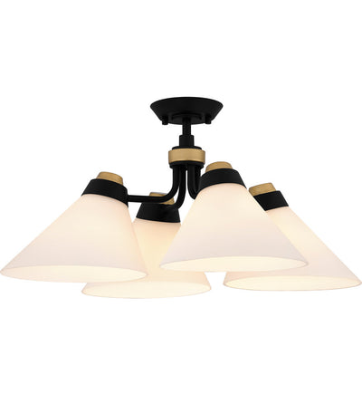 Quoizel - QSF6218MBK - Graft 24.5" Semi-Flush Mount