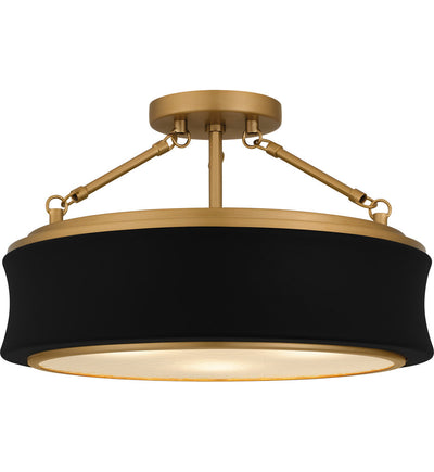 Quoizel - QSF6801MBK - Dylan 16" Semi-Flush Mount