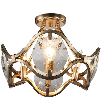 Crystorama - QUI-7624-DT - Quincy 16" Semi-Flush Mount