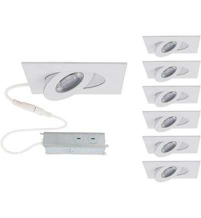 WAC Limited - R2ESAR-W930-WT-6 - Lotos 2in LED 1-Light Light Square Adjustable Recessed Kit