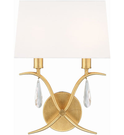 Crystorama - ROL-18802-GA - Rollins 14" Wall Sconce