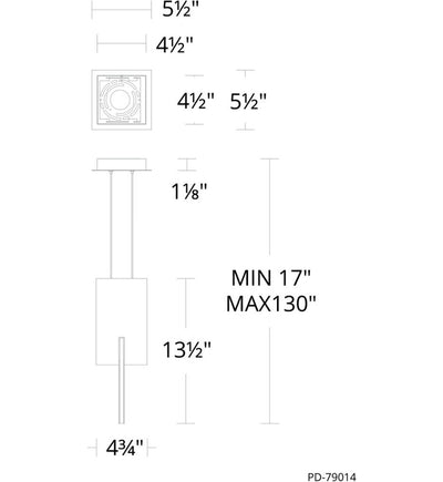 Modern Forms - PD-79014-BK - Amari 4.75" Pendant