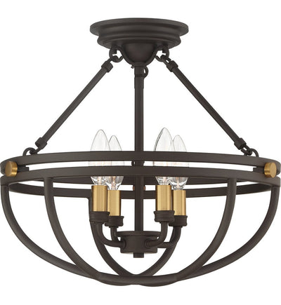 Quoizel - SRG1716WT - Sergeant 15.75" Semi-Flush Mount
