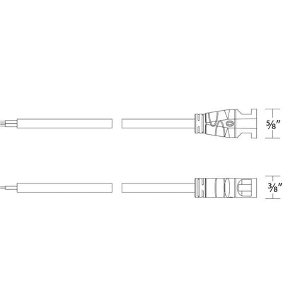 WAC Lighting - T24-WE-EX2-006-BK - Field Cut End-Connector Kit with Silicon Sealant for LED 24VDC Indoor and Outdoor Strip Light