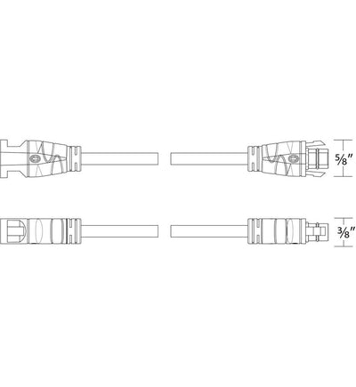 WAC Lighting - T24-WE-Y-BK - LED 24V Indoor and Outdoor Strip Light 3-Way Y-Connector