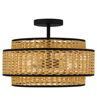 Quoizel - TET1716MBK - Teton 16-inch Semi-Flush Mount