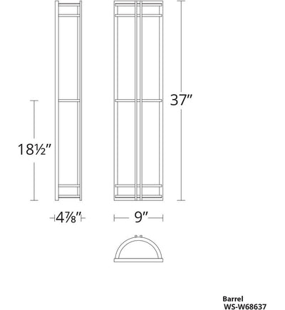 Modern Forms - WS-W68637-BZ - Skyscraper 37" Outdoor Wall Sconce