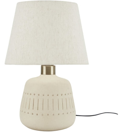 Nourison - 848783006815 - Textured Tribal Ceramic 16" Accent Lamp