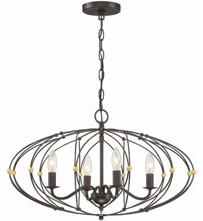 Crystorama - ZUC-A9034-EB-GA - Zucca 24.5" Chandelier