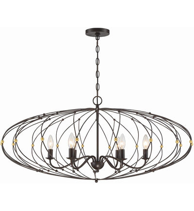 Crystorama - ZUC-A9036-EB-GA - Zucca 38.25" Chandelier