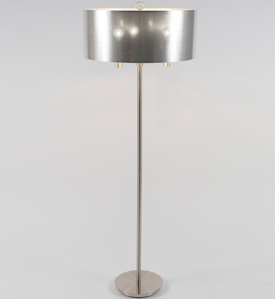 Lights Up! Walker Brushed Nickel 68 Inch Floor Lamp