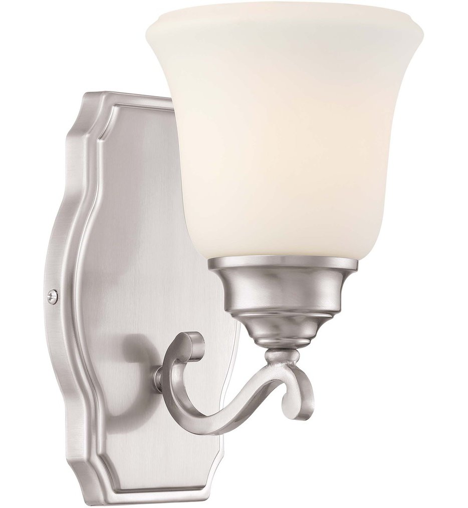 Minka Lavery 3321 84 Savannah Row Brushed Nickel 1 Light Bath Vanity