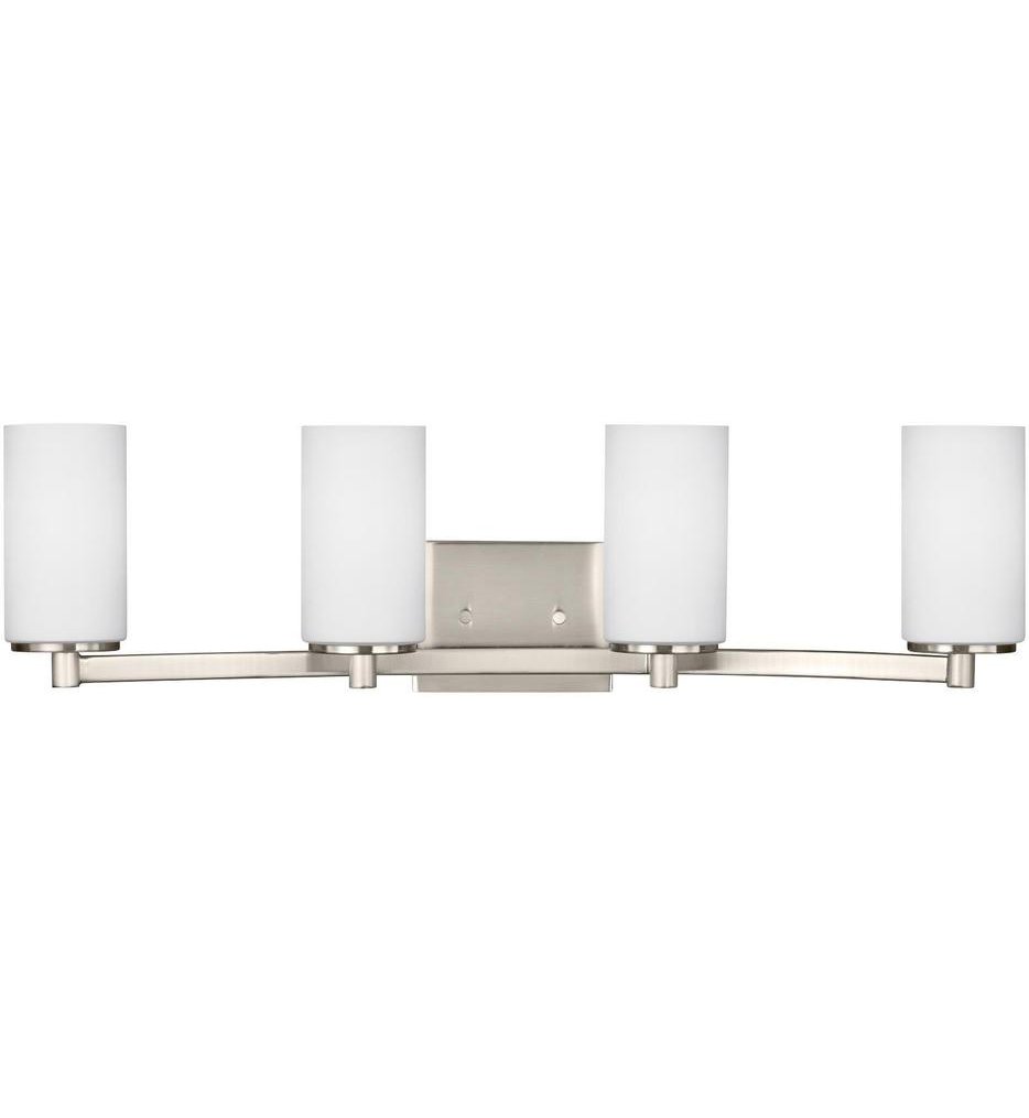 Sea Gull Lighting 4439104en3 962 Hettinger Brushed Nickel 4 Light Led Bath Vanity