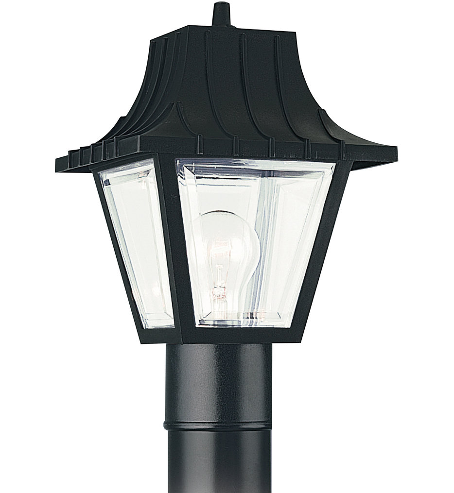Sea Gull Lighting 8275 32 Polycarbonate Outdoor Clear 1 Light Post Lantern