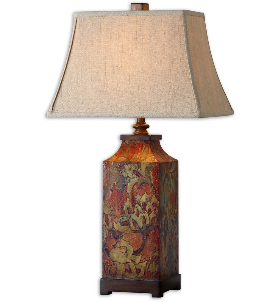Lamps Com Uttermost 27678 Colorful Flowers Table Lamp